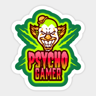 Clown Psycho Gamer Shirt Sticker